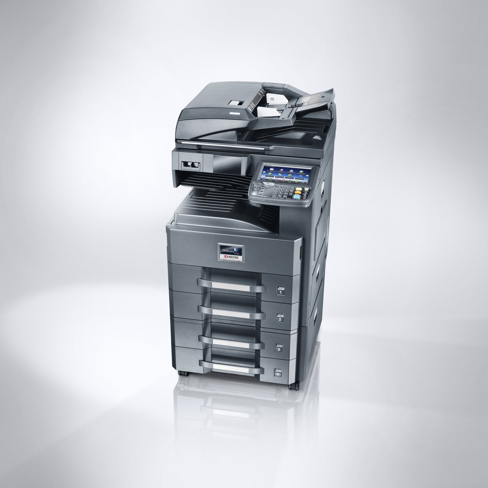 Genuine Kyocera TA3510i, an A3 mono copier with 35 ppm (A4) / 17 ppm (A3) print speed and Standard duplex printing, sold in Tanzania by Optimum Global Solutions.